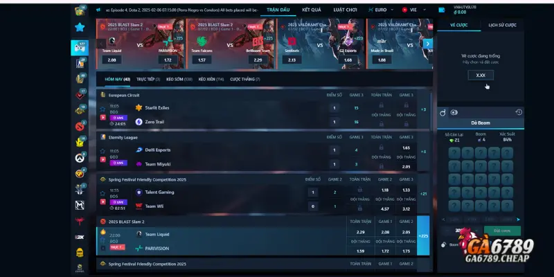 Vì sao Ga6789 trở thành lựa chọn hoàn hảo cho Esports?